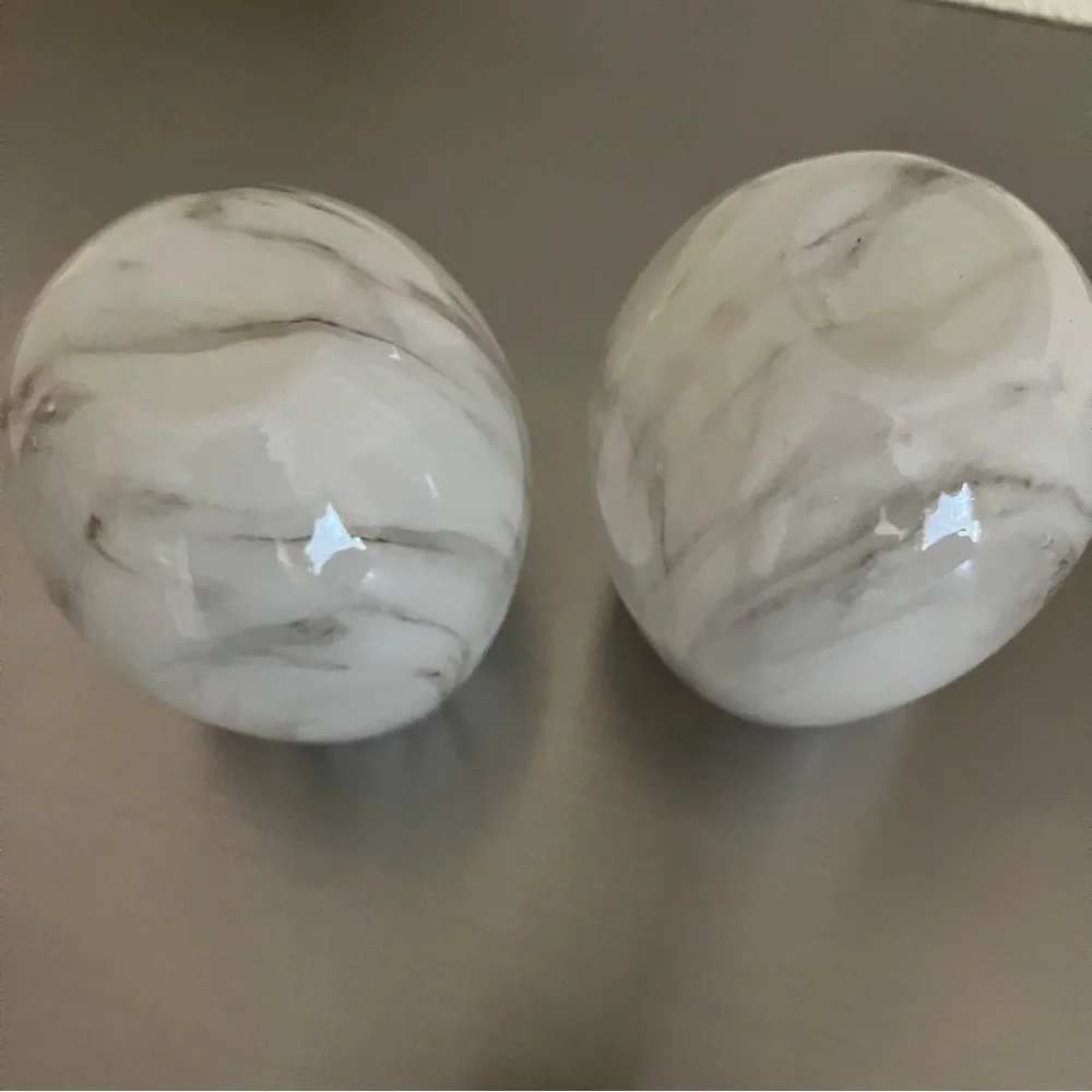 URBAN OUTFITTERS UO 18 oz Marble Stemless Wine Glass in Gray - Set Of 2